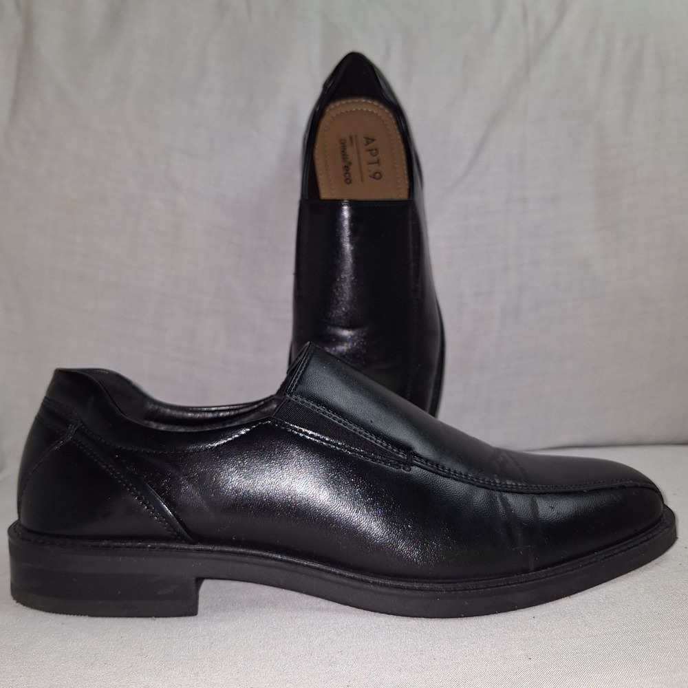 Apt.9 Loafers Shoes Kingman Ortholite Eco Black Mens size 8.5 RN#120713 Slip-on
